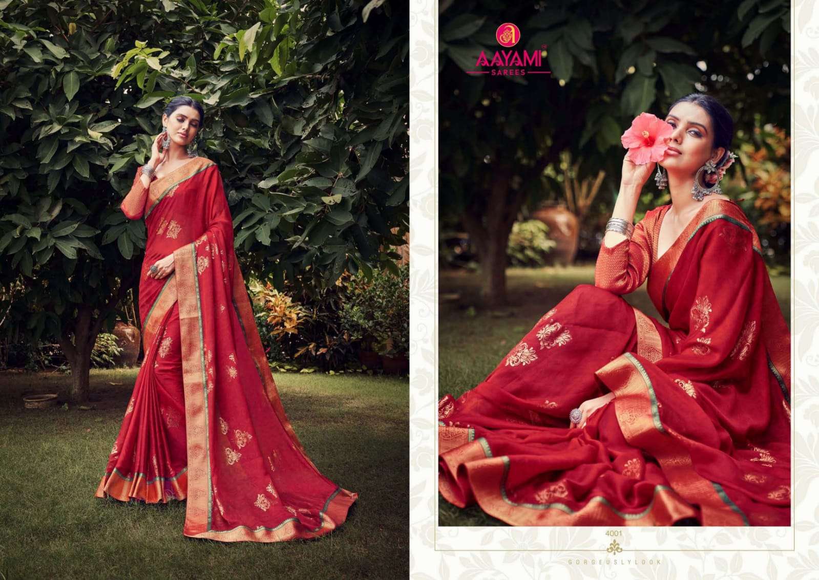 ADVIKA BY AAYAMI 4001 TO 4012 SERIES INDIAN TRADITIONAL WEAR COLLECTION BEAUTIFUL STYLISH FANCY COLORFUL PARTY WEAR & OCCASIONAL WEAR GEORGETTE SAREES AT WHOLESALE PRICE