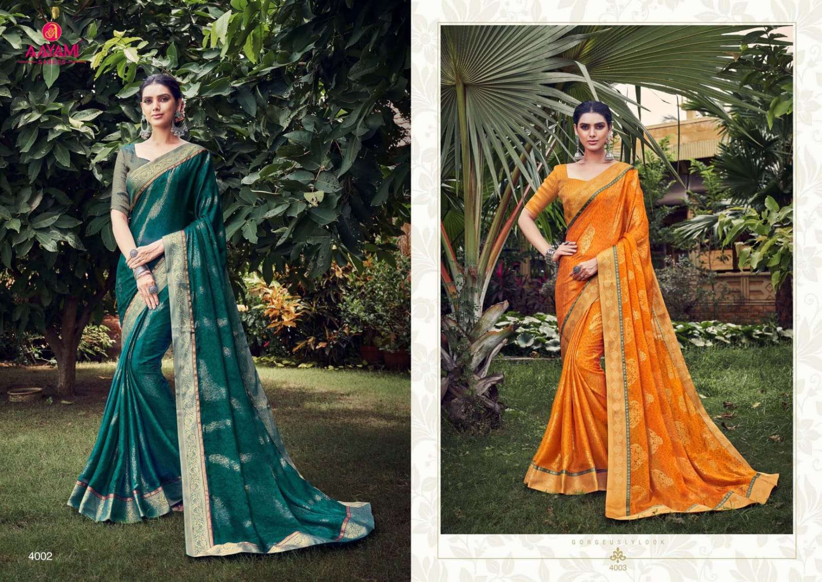 ADVIKA BY AAYAMI 4001 TO 4012 SERIES INDIAN TRADITIONAL WEAR COLLECTION BEAUTIFUL STYLISH FANCY COLORFUL PARTY WEAR & OCCASIONAL WEAR GEORGETTE SAREES AT WHOLESALE PRICE