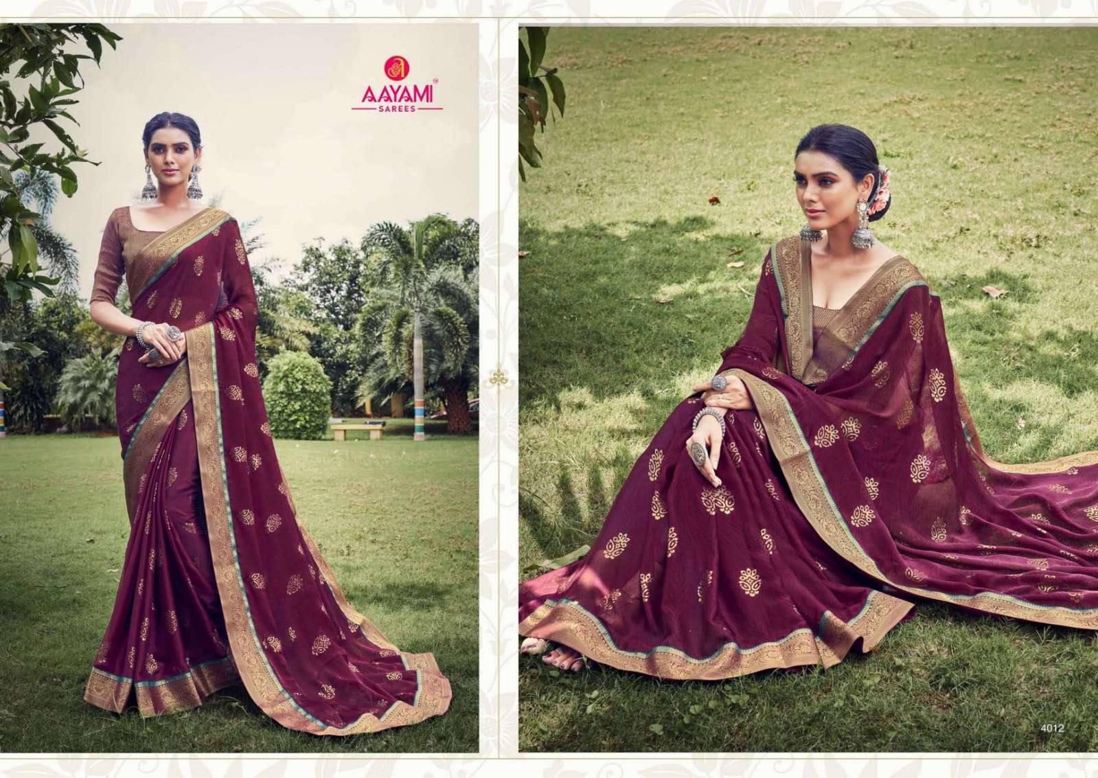 ADVIKA BY AAYAMI 4001 TO 4012 SERIES INDIAN TRADITIONAL WEAR COLLECTION BEAUTIFUL STYLISH FANCY COLORFUL PARTY WEAR & OCCASIONAL WEAR GEORGETTE SAREES AT WHOLESALE PRICE