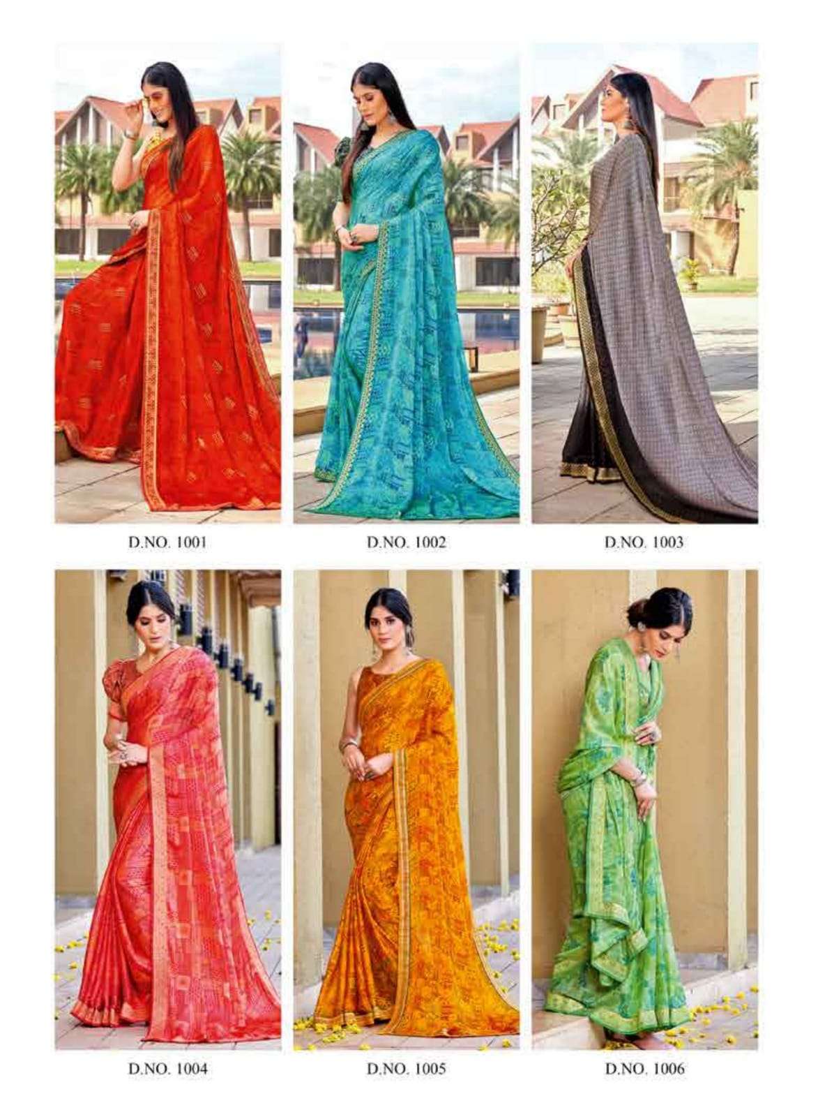 HAPPY NEW YEAR BY AMARSATH PRINTS 1001 TO 1012 SERIES INDIAN TRADITIONAL WEAR COLLECTION BEAUTIFUL STYLISH FANCY COLORFUL PARTY WEAR & OCCASIONAL WEAR GEORGETTE PRINT SAREES AT WHOLESALE PRICE