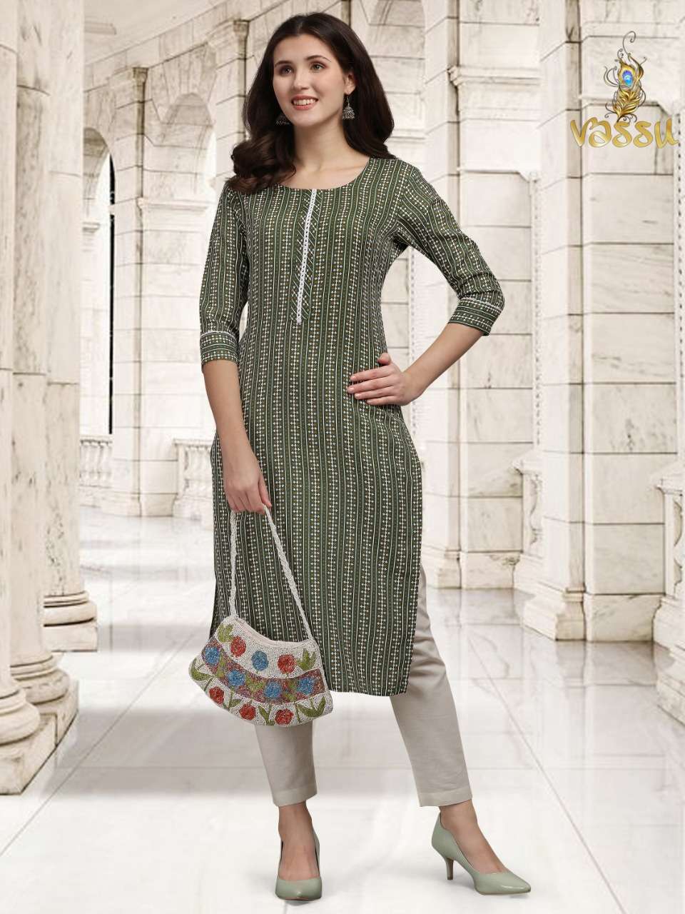 KITE VOL-2 BY VASSU 201 TO 205 SERIES DESIGNER STYLISH FANCY COLORFUL BEAUTIFUL PARTY WEAR & ETHNIC WEAR COLLECTION COTTON KURTIS AT WHOLESALE PRICE