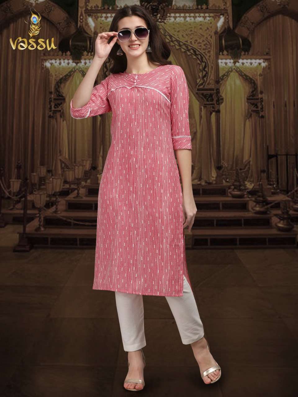 KITE VOL-2 BY VASSU 201 TO 205 SERIES DESIGNER STYLISH FANCY COLORFUL BEAUTIFUL PARTY WEAR & ETHNIC WEAR COLLECTION COTTON KURTIS AT WHOLESALE PRICE