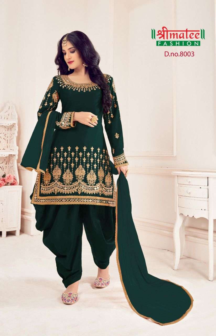 BEBO VOL-8 BY SHREE MATEE FASHION 8001 TO 8004 SERIES DESIGNER FESTIVE SUITS COLLECTION BEAUTIFUL STYLISH FANCY COLORFUL PARTY WEAR & OCCASIONAL WEAR SOFT SILK EMBROIDERED DRESSES AT WHOLESALE PRICE