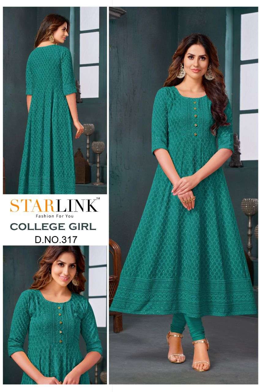 COLLEGE GIRL BY STARLINK DESIGNER STYLISH FANCY COLORFUL BEAUTIFUL PARTY WEAR ETHNIC WEAR COLLECTION RAYON