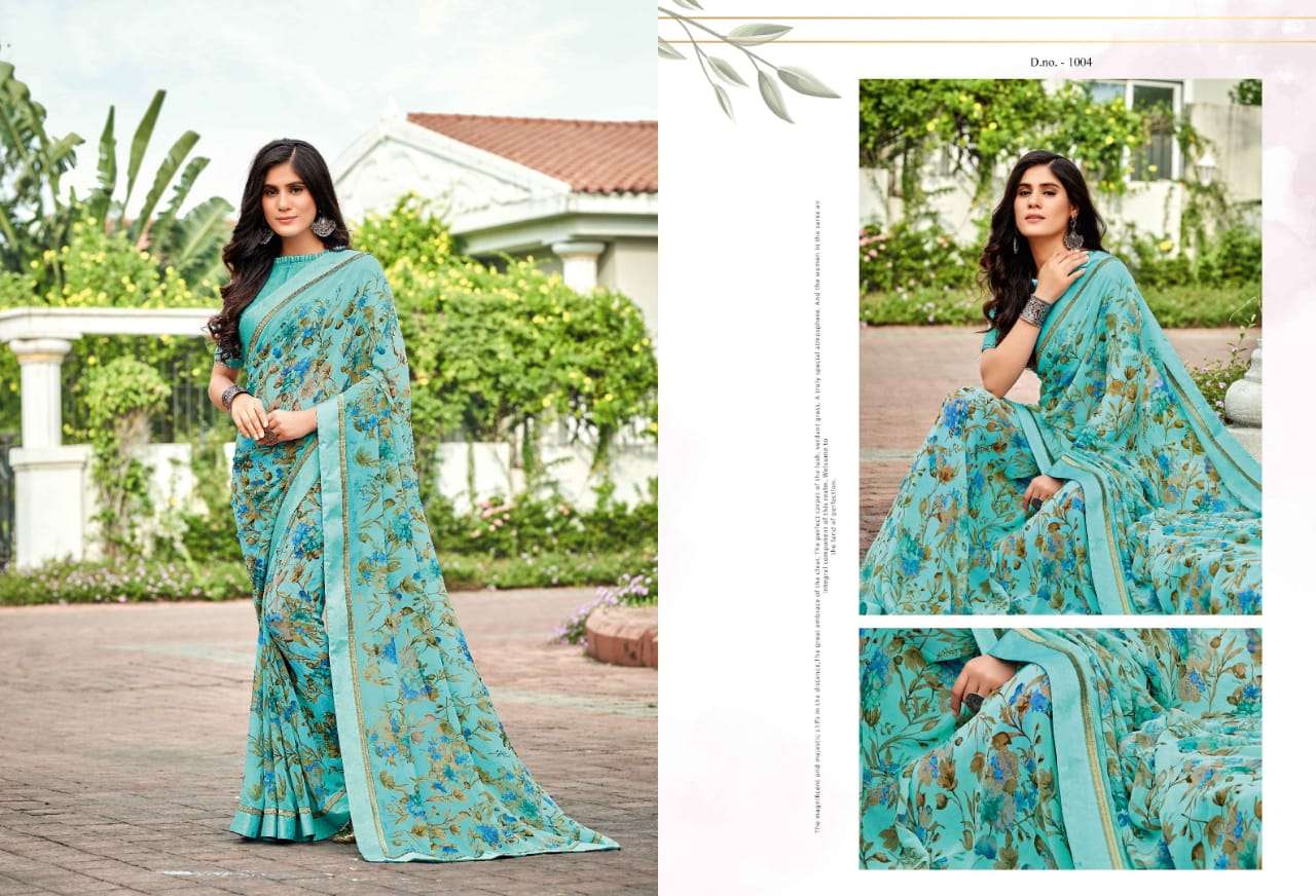 KAVITA VOL-2 BY AMARSATH PRINTS 1001 TO 1008 SERIES INDIAN TRADITIONAL WEAR COLLECTION BEAUTIFUL STYLISH FANCY COLORFUL PARTY WEAR & OCCASIONAL WEAR GEORGETTE PRINT SAREES AT WHOLESALE PRICE