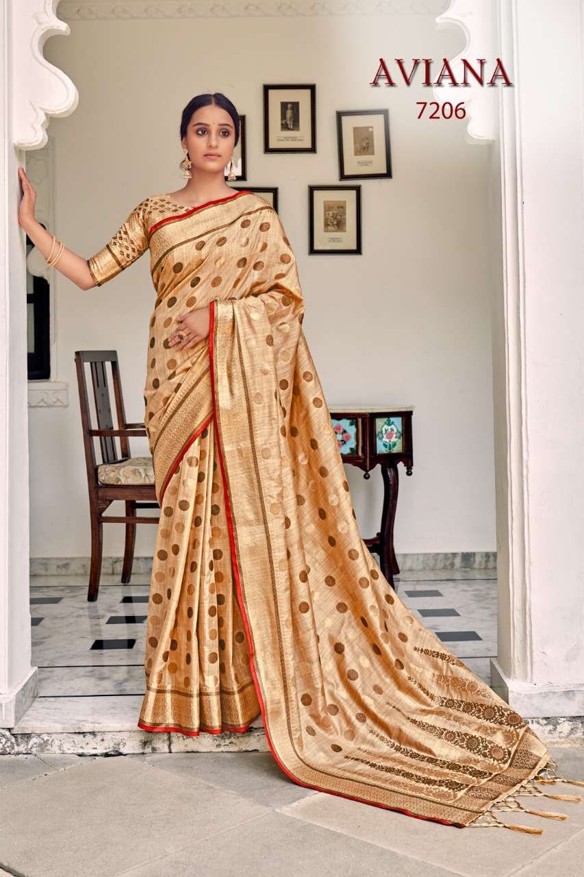 AVIANA BY RAJYOG 7201 TO 7206 SERIES INDIAN TRADITIONAL WEAR COLLECTION BEAUTIFUL STYLISH FANCY COLORFUL PARTY WEAR & OCCASIONAL WEAR SOFT SILK PRINT SAREES AT WHOLESALE PRICE