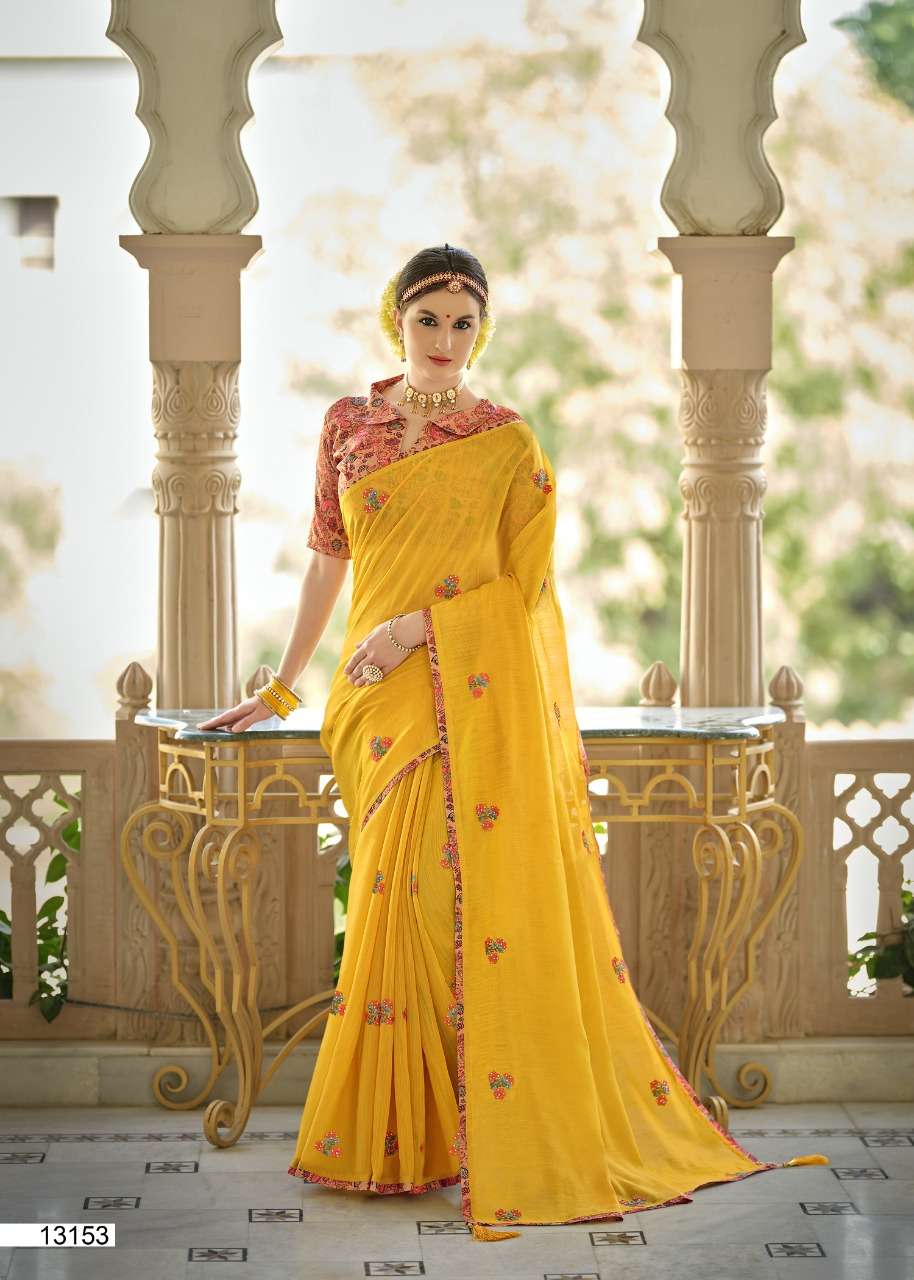 VIHANA BY TRIVENI 13151 TO 13158 SERIES INDIAN TRADITIONAL WEAR COLLECTION BEAUTIFUL STYLISH FANCY COLORFUL PARTY WEAR & OCCASIONAL WEAR LINEN COTTON SAREES AT WHOLESALE PRICE