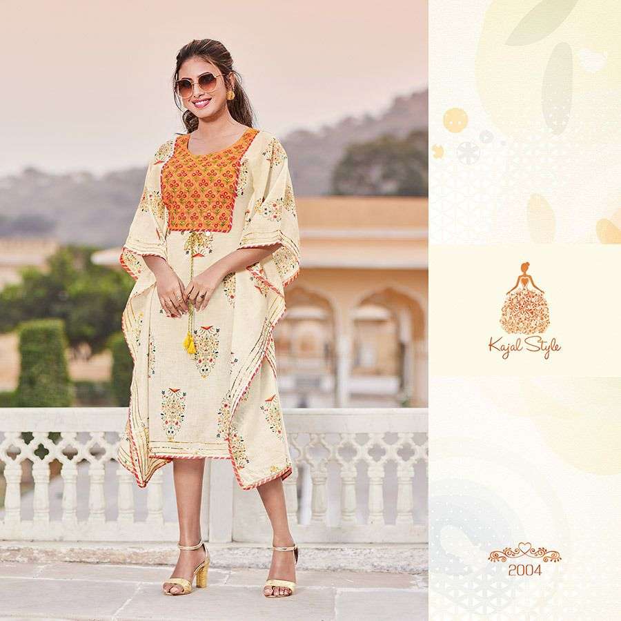 COCKTAIL VOL-2 BY KAJAL STYLE 2001 TO 2010 SERIES BEAUTIFUL STYLISH FANCY COLORFUL CASUAL WEAR & ETHNIC WEAR HEAVY COTTON EMBROIDERED TOPS AT WHOLESALE PRICE