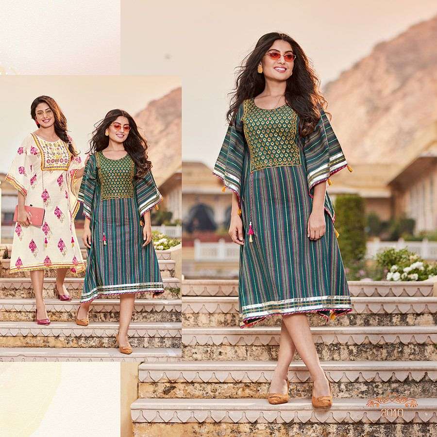 COCKTAIL VOL-2 BY KAJAL STYLE 2001 TO 2010 SERIES BEAUTIFUL STYLISH FANCY COLORFUL CASUAL WEAR & ETHNIC WEAR HEAVY COTTON EMBROIDERED TOPS AT WHOLESALE PRICE