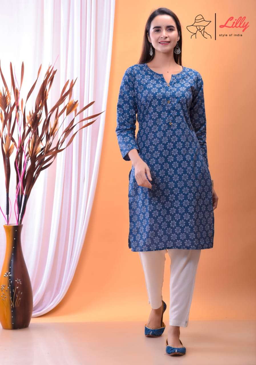 NENA BY LILLY 01 TO 09 SERIES DESIGNER STYLISH FANCY COLORFUL BEAUTIFUL PARTY WEAR & ETHNIC WEAR COLLECTION PURE MAL COTTON KURTIS AT WHOLESALE PRICE