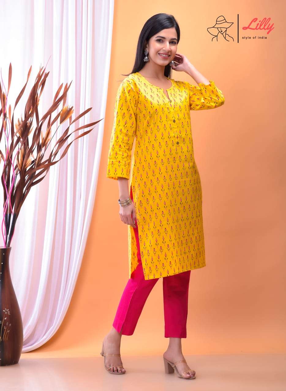 NENA BY LILLY 01 TO 09 SERIES DESIGNER STYLISH FANCY COLORFUL BEAUTIFUL PARTY WEAR & ETHNIC WEAR COLLECTION PURE MAL COTTON KURTIS AT WHOLESALE PRICE