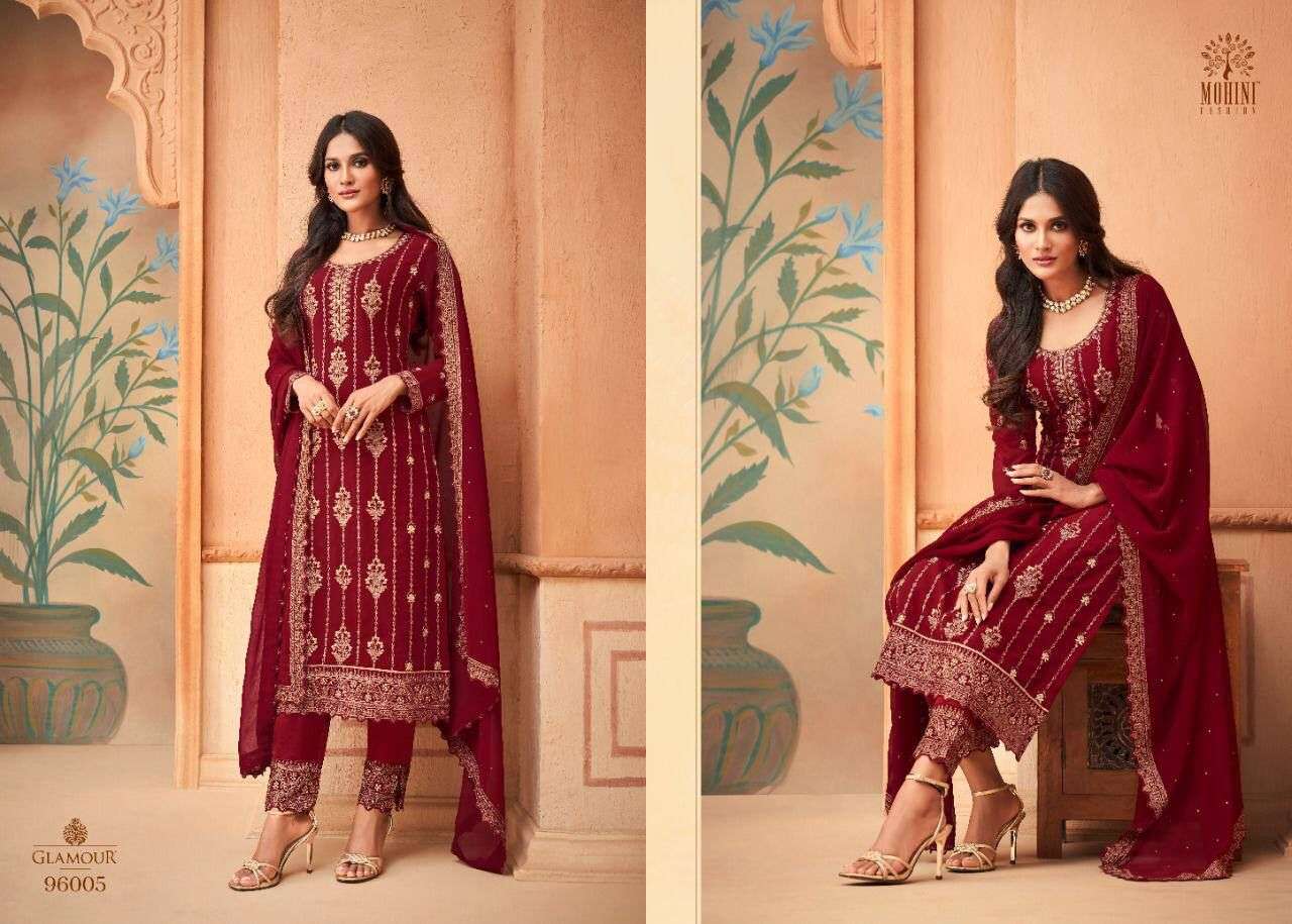 GLAMOUR 96005 COLOURS BY MOHINI FASHION DESIGNER FESTIVE SUITS COLLECTION BEAUTIFUL STYLISH FANCY COLORFUL PARTY WEAR & OCCASIONAL WEAR GEORGETTE EMBROIDERED DRESSES AT WHOLESALE PRICE