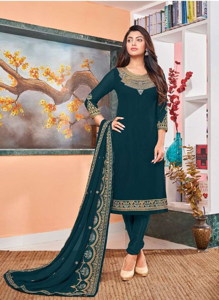 Heer By Mrudangi 2006 To 2008 Series Beautiful Stylish Suits Fancy Colorful Casual Wear & Ethnic Wear & Ready To Wear Heavy Faux Georgette Embroidered Dresses At Wholesale Price