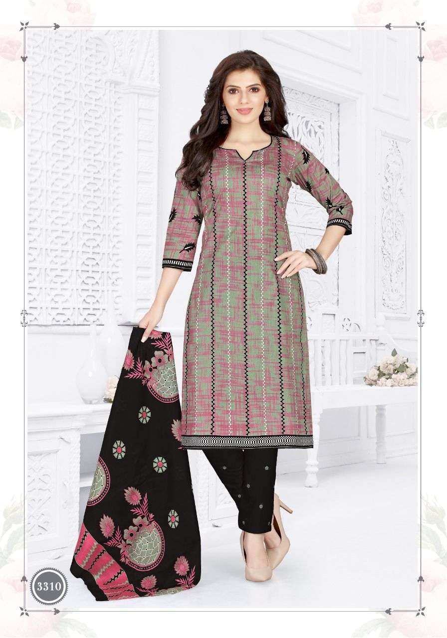 TARA VOL-33 BY COTTON PLUSE 3301 TO 3312 SERIES BEAUTIFUL STYLISH SUITS FANCY COLORFUL CASUAL WEAR & ETHNIC WEAR & READY TO WEAR HEAVY COTTON PRINTED DRESSES AT WHOLESALE PRICE