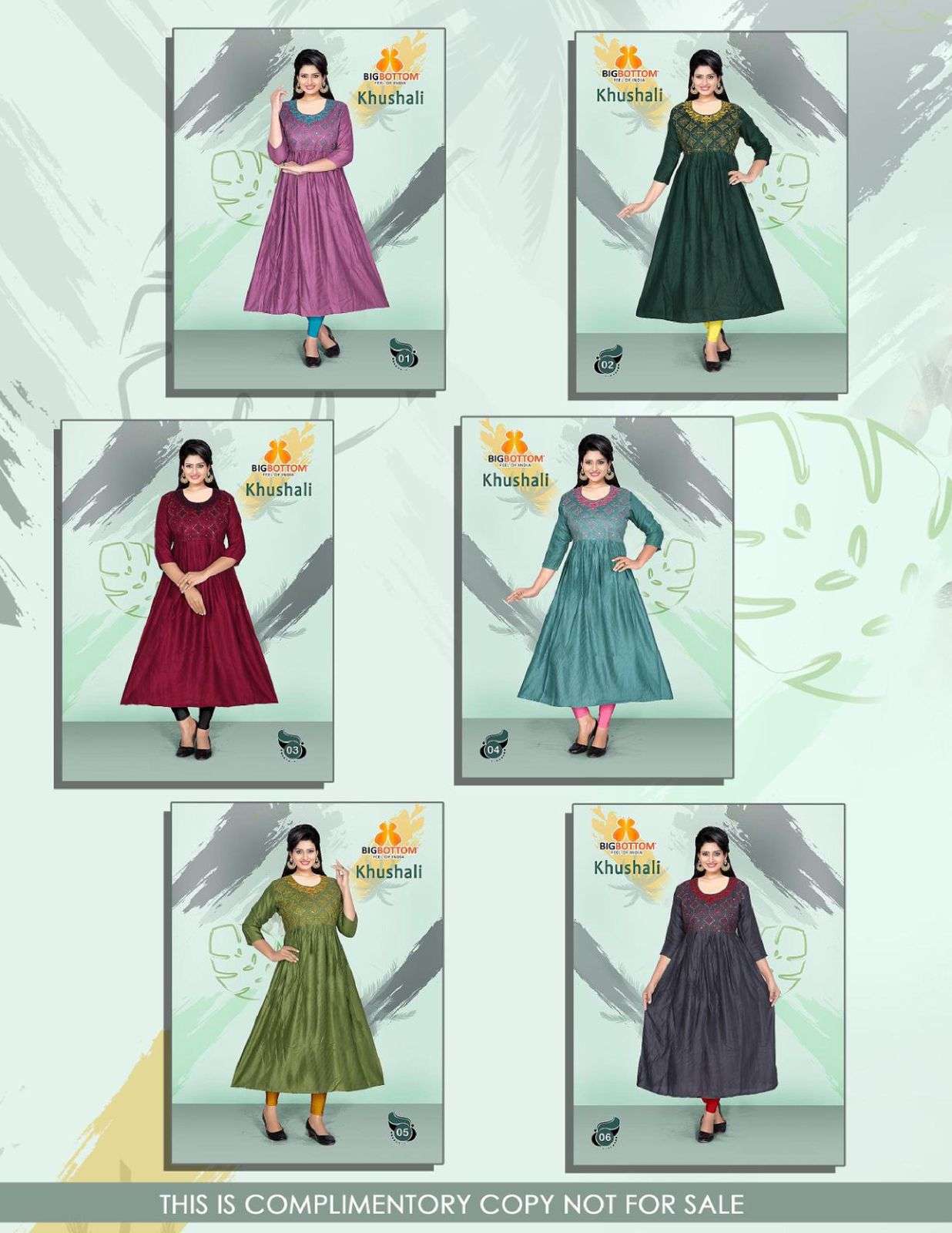 KHUSHALI BY BIG BOTTOM 01 TO 06 SERIES DESIGNER STYLISH FANCY COLORFUL BEAUTIFUL PARTY WEAR & ETHNIC WEAR COLLECTION RAYON WITH WORK KURTIS AT WHOLESALE PRICE