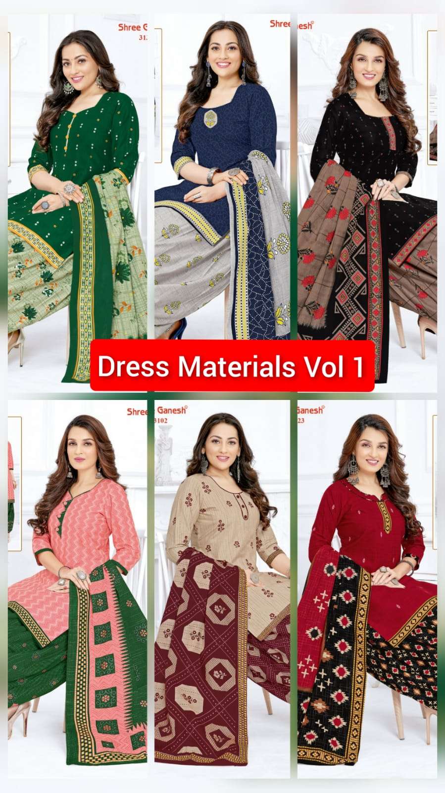 DRESS MATERIAL BY SHREE GANESH BEAUTIFUL STYLISH SUITS FANCY COLORFUL CASUAL WEAR & ETHNIC WEAR & READY TO WEAR COTTON PRINTED DRESSES AT WHOLESALE PRICE