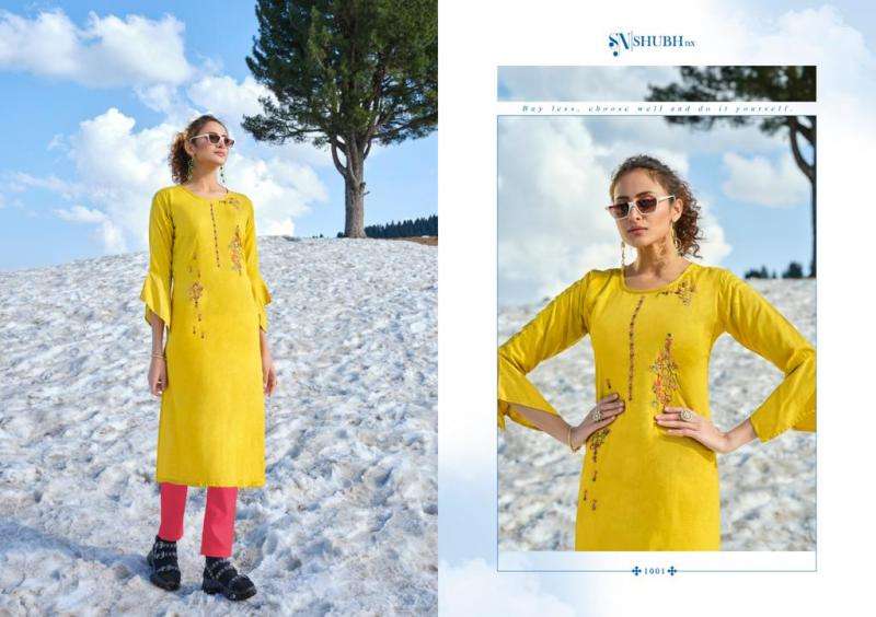 KASHMIRA BY SHUBH NX 1001 TO 1007 SERIES DESIGNER STYLISH FANCY COLORFUL BEAUTIFUL PARTY WEAR & ETHNIC WEAR COLLECTION VISCOSE EMBROIDERY KURTIS AT WHOLESALE PRICE