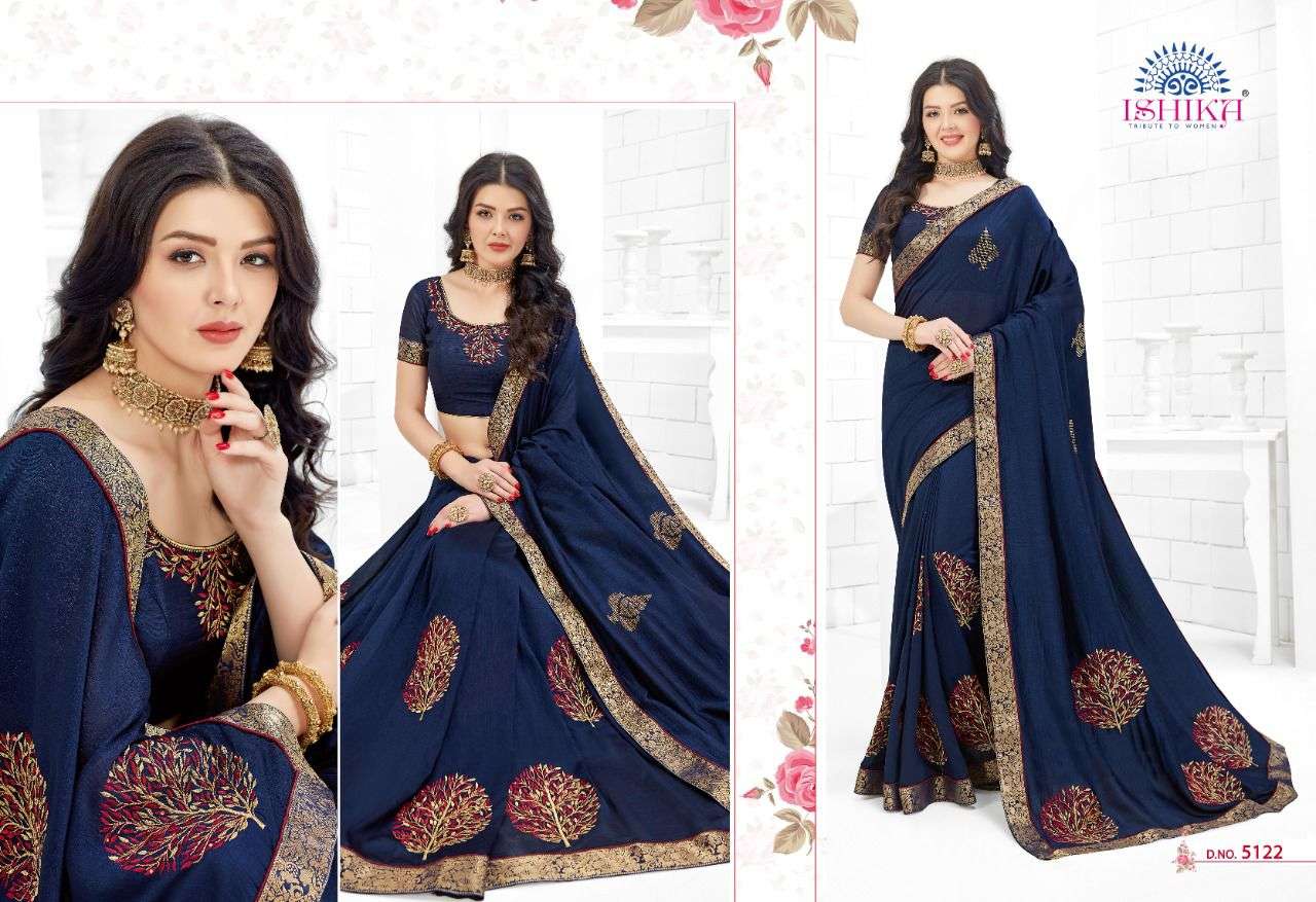 LAVANYA BY ISHIKA FASHION 5121 TO 5128 SERIES INDIAN TRADITIONAL WEAR COLLECTION BEAUTIFUL STYLISH FANCY COLORFUL PARTY WEAR & OCCASIONAL WEAR GEORGETTE PRINT SAREES AT WHOLESALE PRICE
