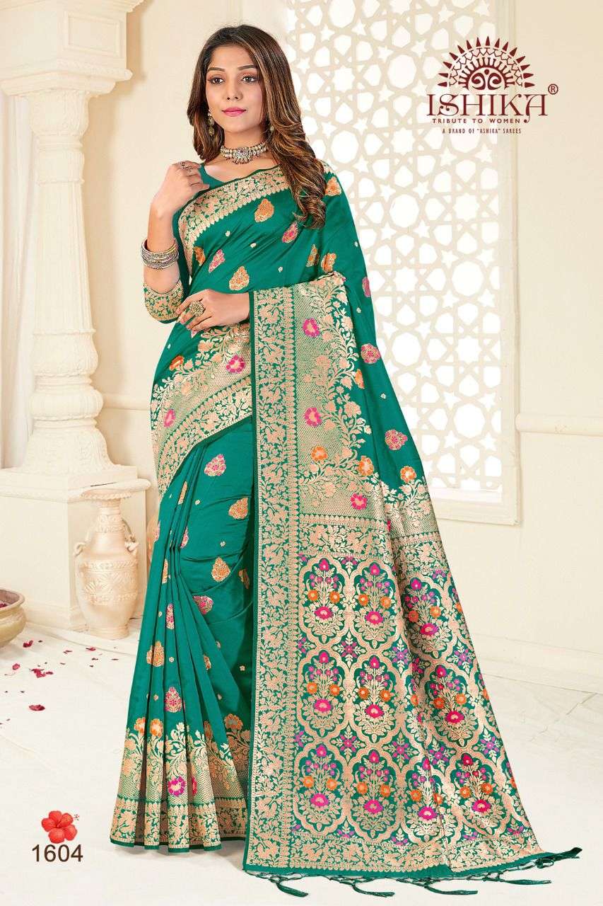 MANI SILK BY SANGAM PRINTS 1601 TO 1606 SERIES INDIAN TRADITIONAL WEAR COLLECTION BEAUTIFUL STYLISH FANCY COLORFUL PARTY WEAR & OCCASIONAL WEAR SILK SAREES AT WHOLESALE PRICE