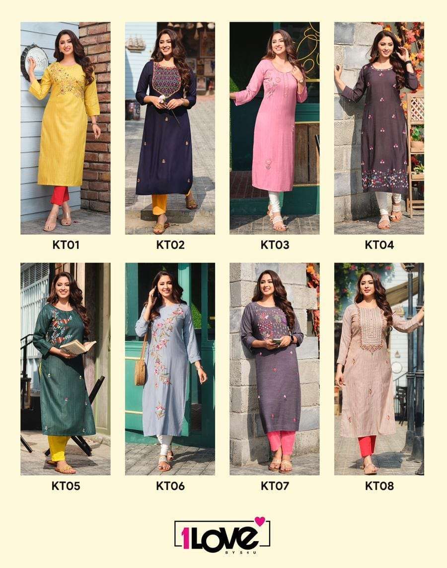 KNOTTY TALES BY 1 LOVE 01 TO 08 SERIES DESIGNER STYLISH FANCY COLORFUL BEAUTIFUL PARTY WEAR & ETHNIC WEAR COLLECTION COTTON RAYON KURTIS AT WHOLESALE PRICE