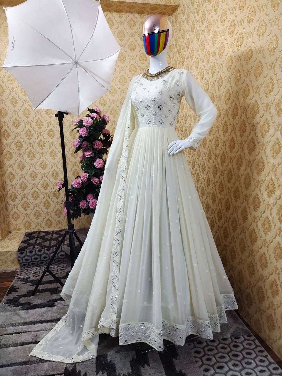 NEW LOOK VOL-7 BY FASHID WHOLESALE 01 TO 06 SERIES DESIGNER WEDDING COLLECTION BEAUTIFUL STYLISH FANCY COLORFUL PARTY WEAR & OCCASIONAL WEAR FAUX GEORGETTE EMBROIDERED DRESSES AT WHOLESALE PRICE