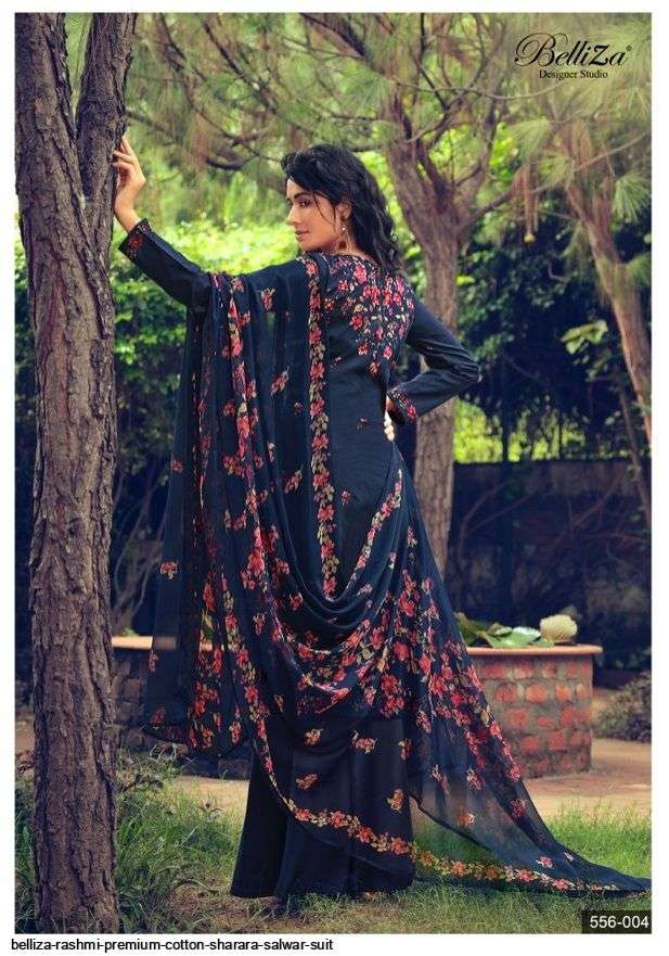 RASHMI BY BELLIZA 556-001 TO 556-010 SERIES BEAUTIFUL SUITS COLORFUL STYLISH FANCY CASUAL WEAR & ETHNIC WEAR PURE COTTON DIGITAL PRINT DRESSES AT WHOLESALE PRICE