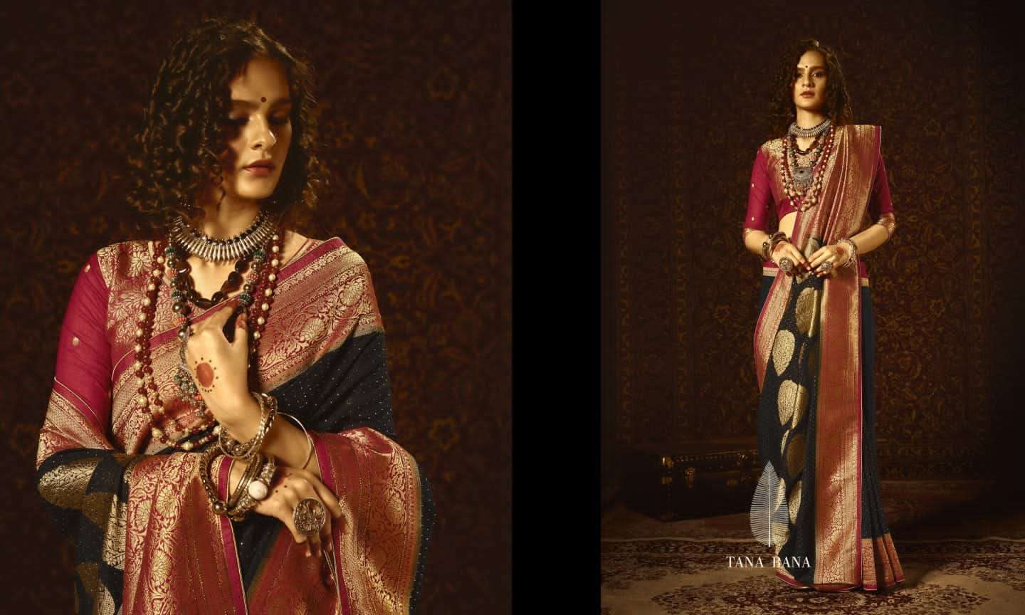 Tana Bana 339 Colours By Tana Bana 339-A To 339-E Series Indian Traditional Wear Collection Beautiful Stylish Fancy Colorful Party Wear & Occasional Wear Pure Silk Sarees At Wholesale Price
