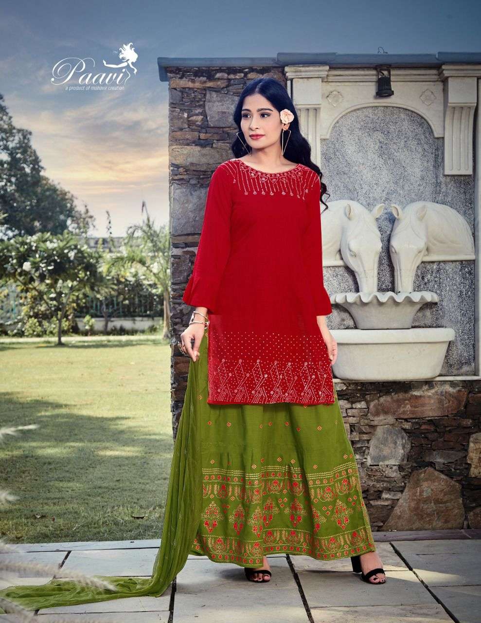 SAHINA BY PAAVI 1001 TO 1008 SERIES BEAUTIFUL SUITS COLORFUL STYLISH FANCY CASUAL WEAR & ETHNIC WEAR RAYON PRINT DRESSES AT WHOLESALE PRICE