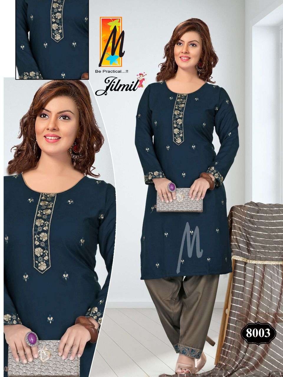 JILMIL BY MASTER 8001 TO 8008 SERIES BEAUTIFUL PATIYALA SUITS COLORFUL STYLISH FANCY CASUAL WEAR & ETHNIC WEAR HEAVY RAYON DRESSES AT WHOLESALE PRICE