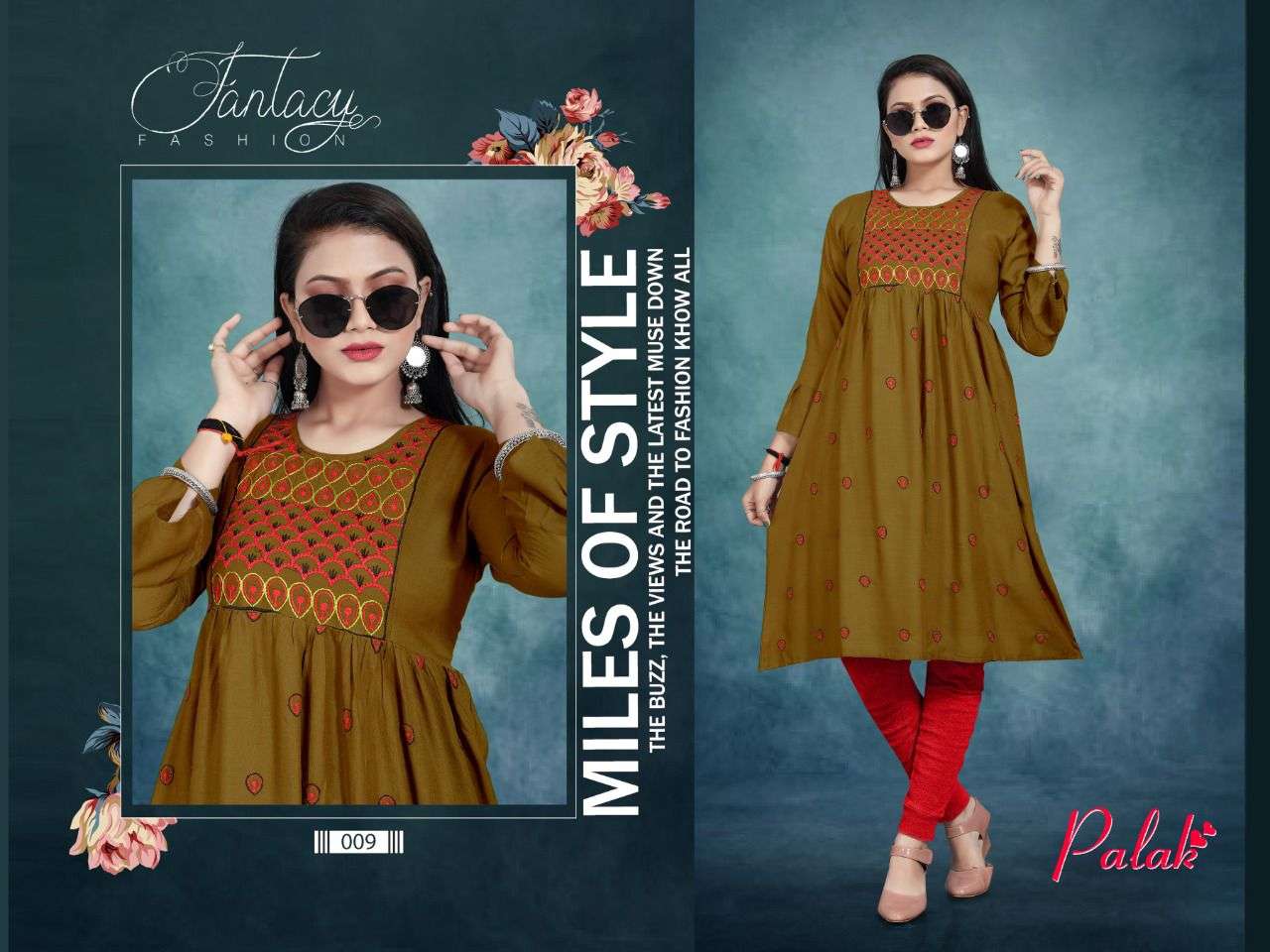 PALAK VOL-3 BY AAGYA 001 TO 010 SERIES DESIGNER STYLISH FANCY COLORFUL BEAUTIFUL PARTY WEAR & ETHNIC WEAR COLLECTION RAYON EMBROIDERY KURTIS AT WHOLESALE PRICE