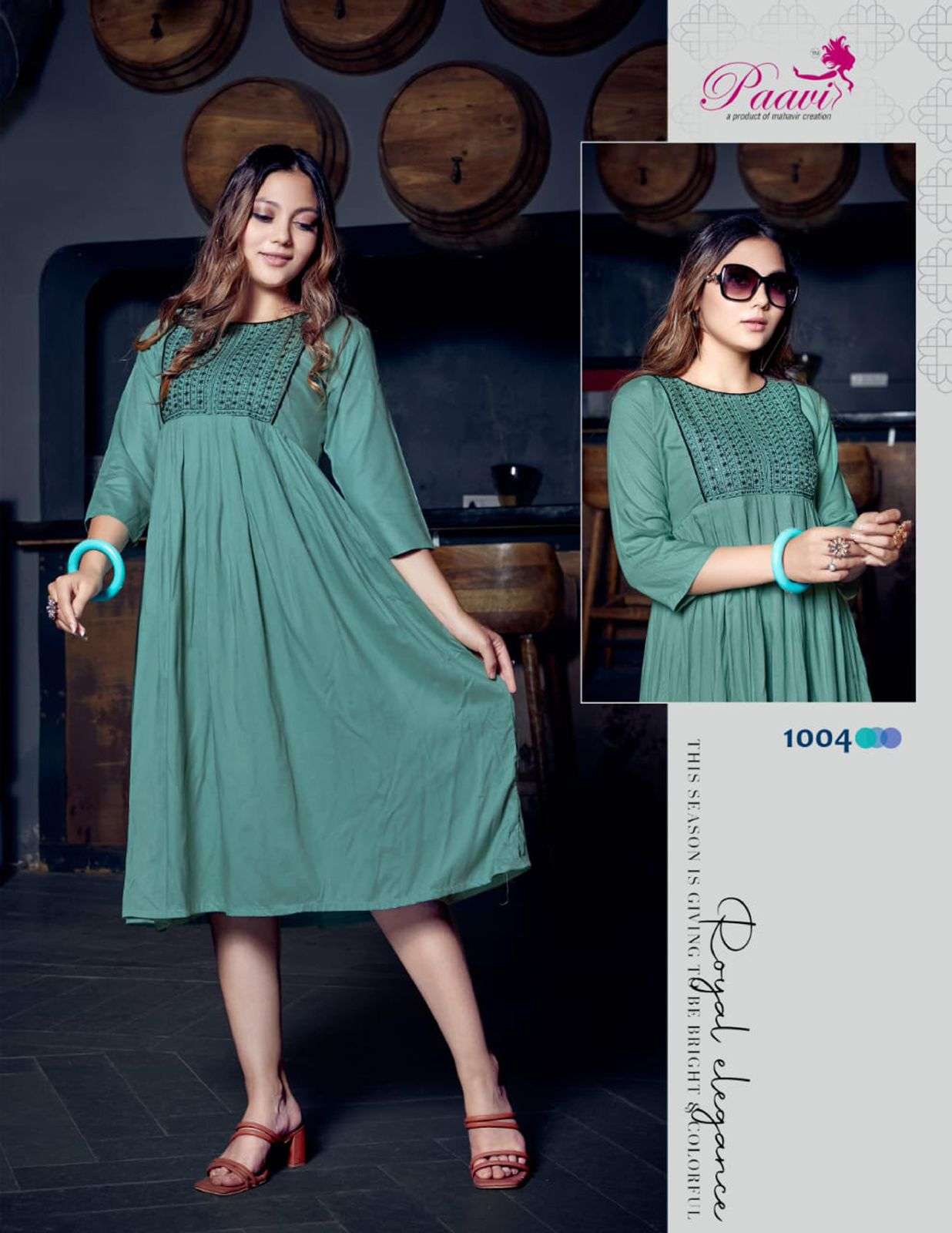 FALAK BY PAAVI 1001 TO 1008 SERIES DESIGNER STYLISH FANCY COLORFUL BEAUTIFUL PARTY WEAR & ETHNIC WEAR COLLECTION RAYON EMBROIDERY KURTIS AT WHOLESALE PRICE