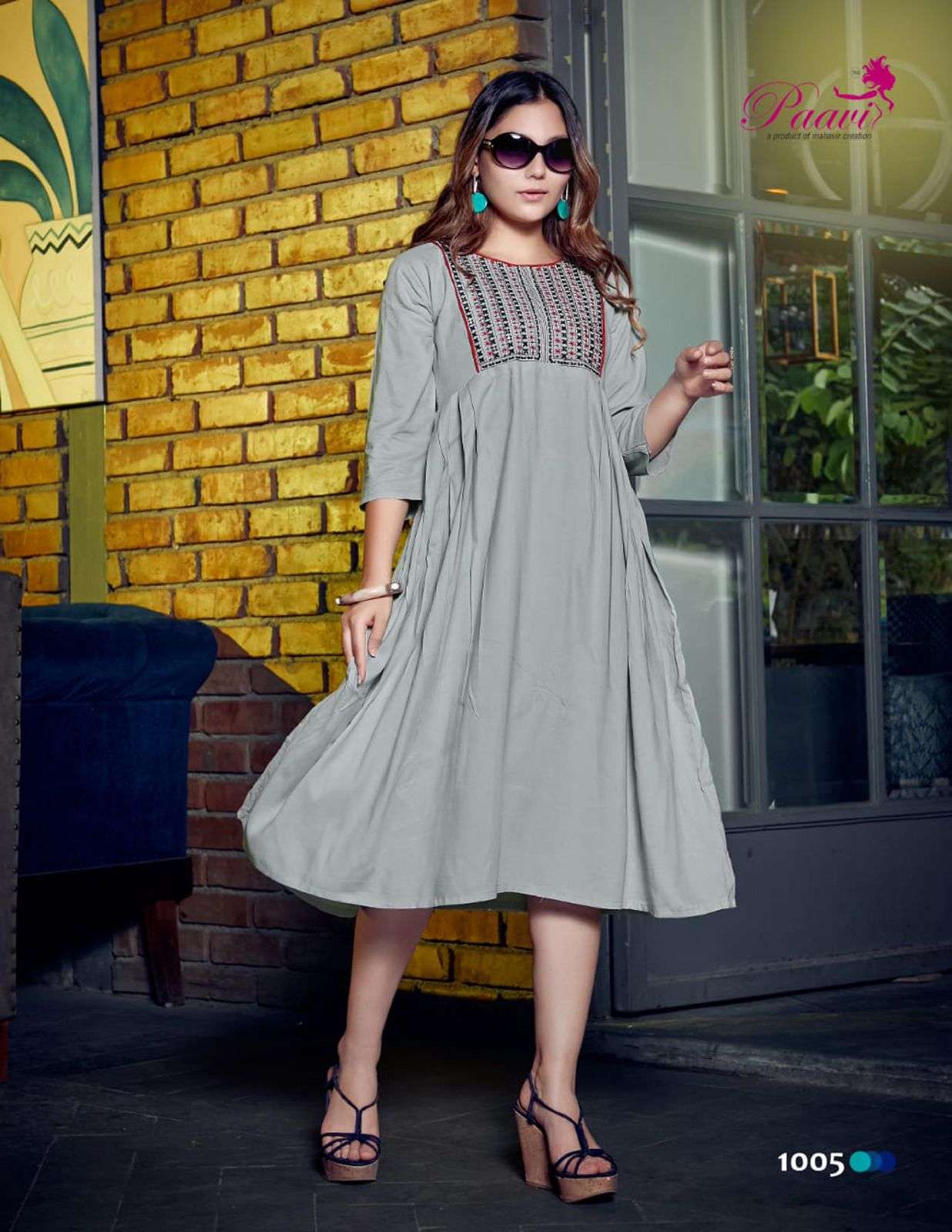 FALAK BY PAAVI 1001 TO 1008 SERIES DESIGNER STYLISH FANCY COLORFUL BEAUTIFUL PARTY WEAR & ETHNIC WEAR COLLECTION RAYON EMBROIDERY KURTIS AT WHOLESALE PRICE