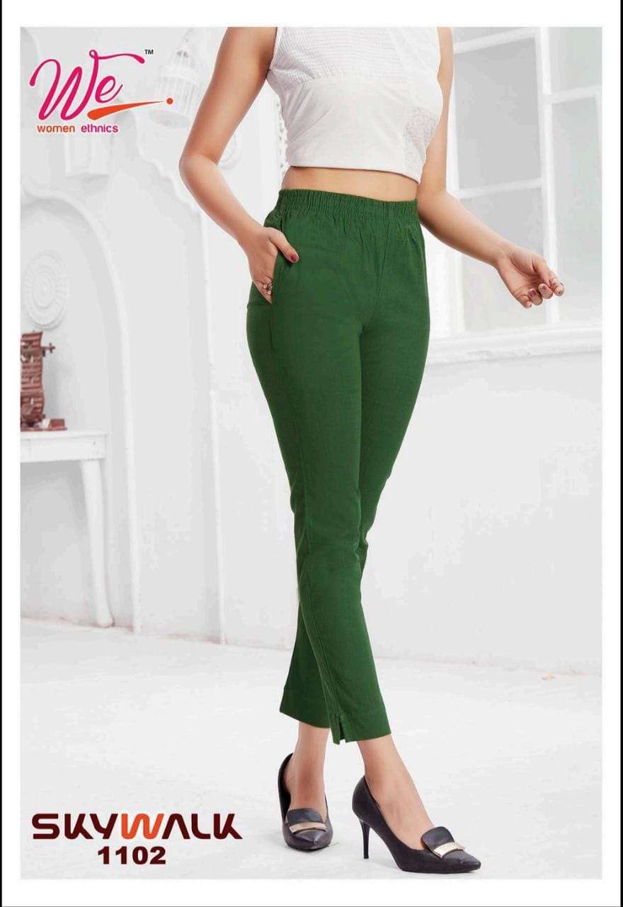 SKYWALK BY WOMEN ETHNICS 1101 TO 1112 SERIES STYLISH FANCY BEAUTIFUL COLORFUL CASUAL WEAR & ETHNIC WEAR SOFT LYCRA JEGGINGS AT WHOLESALE PRICE