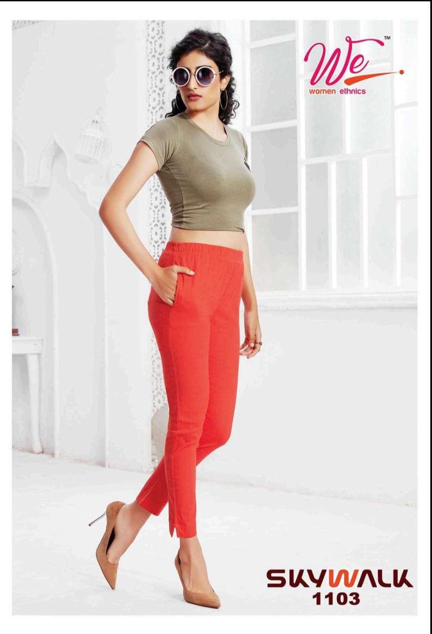 SKYWALK BY WOMEN ETHNICS 1101 TO 1112 SERIES STYLISH FANCY BEAUTIFUL COLORFUL CASUAL WEAR & ETHNIC WEAR SOFT LYCRA JEGGINGS AT WHOLESALE PRICE