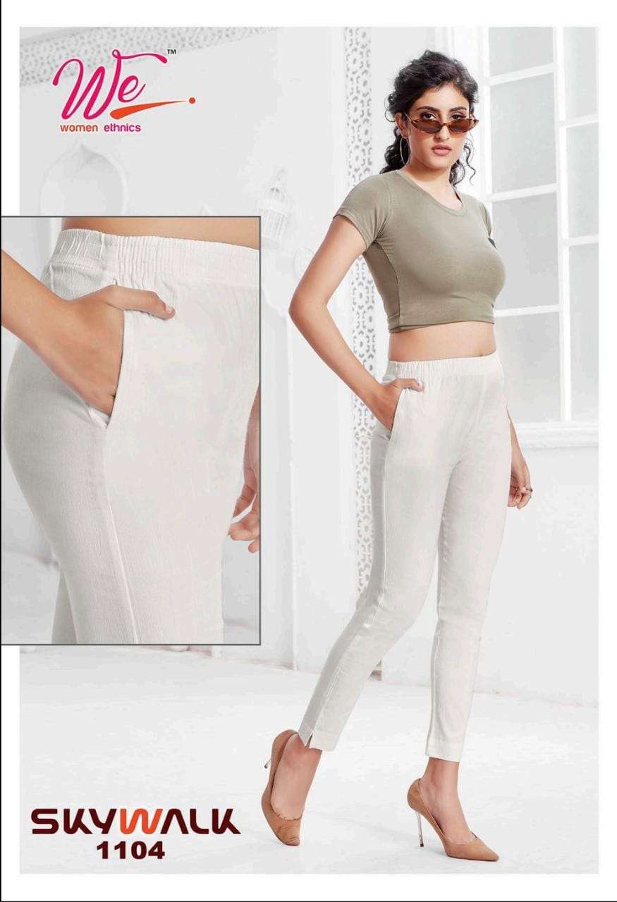 SKYWALK BY WOMEN ETHNICS 1101 TO 1112 SERIES STYLISH FANCY BEAUTIFUL COLORFUL CASUAL WEAR & ETHNIC WEAR SOFT LYCRA JEGGINGS AT WHOLESALE PRICE