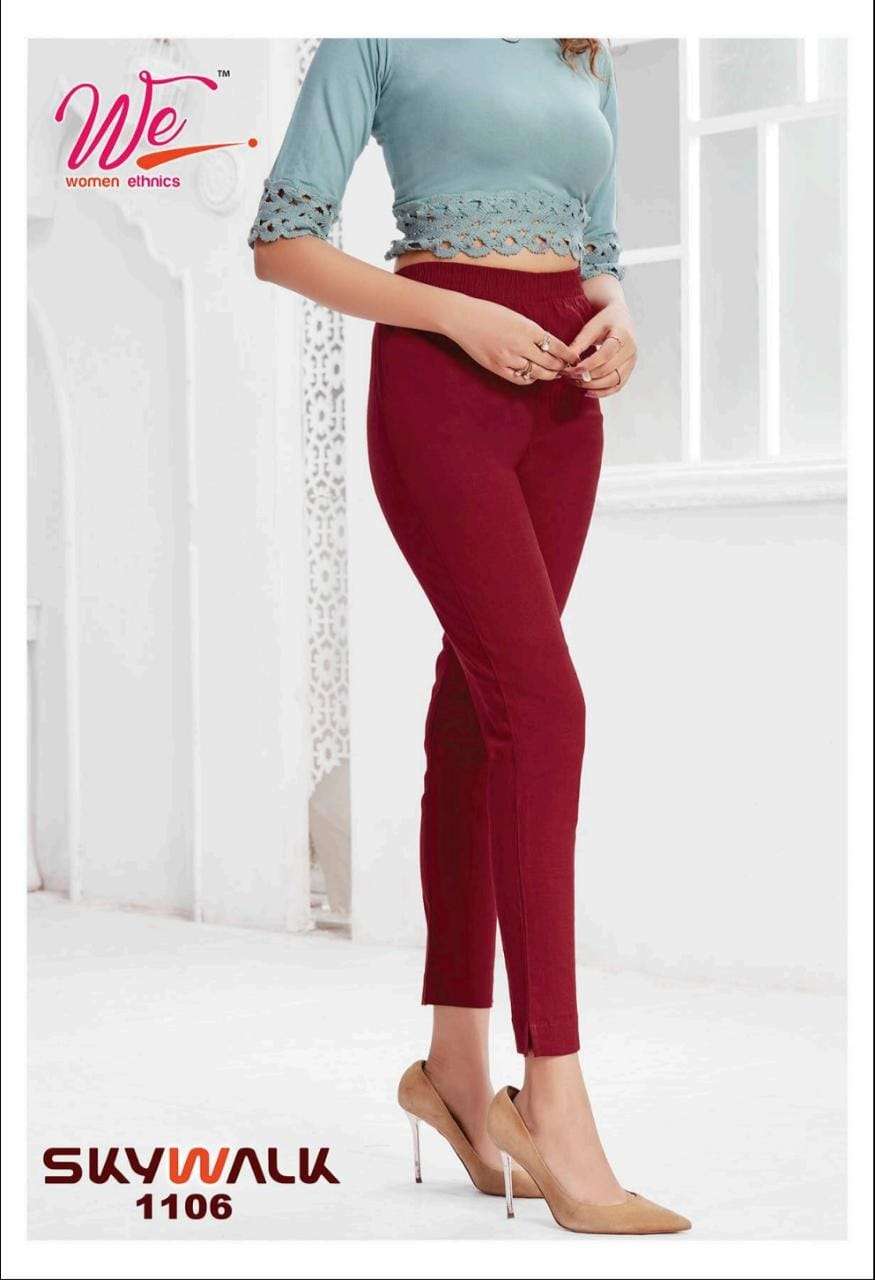 SKYWALK BY WOMEN ETHNICS 1101 TO 1112 SERIES STYLISH FANCY BEAUTIFUL COLORFUL CASUAL WEAR & ETHNIC WEAR SOFT LYCRA JEGGINGS AT WHOLESALE PRICE