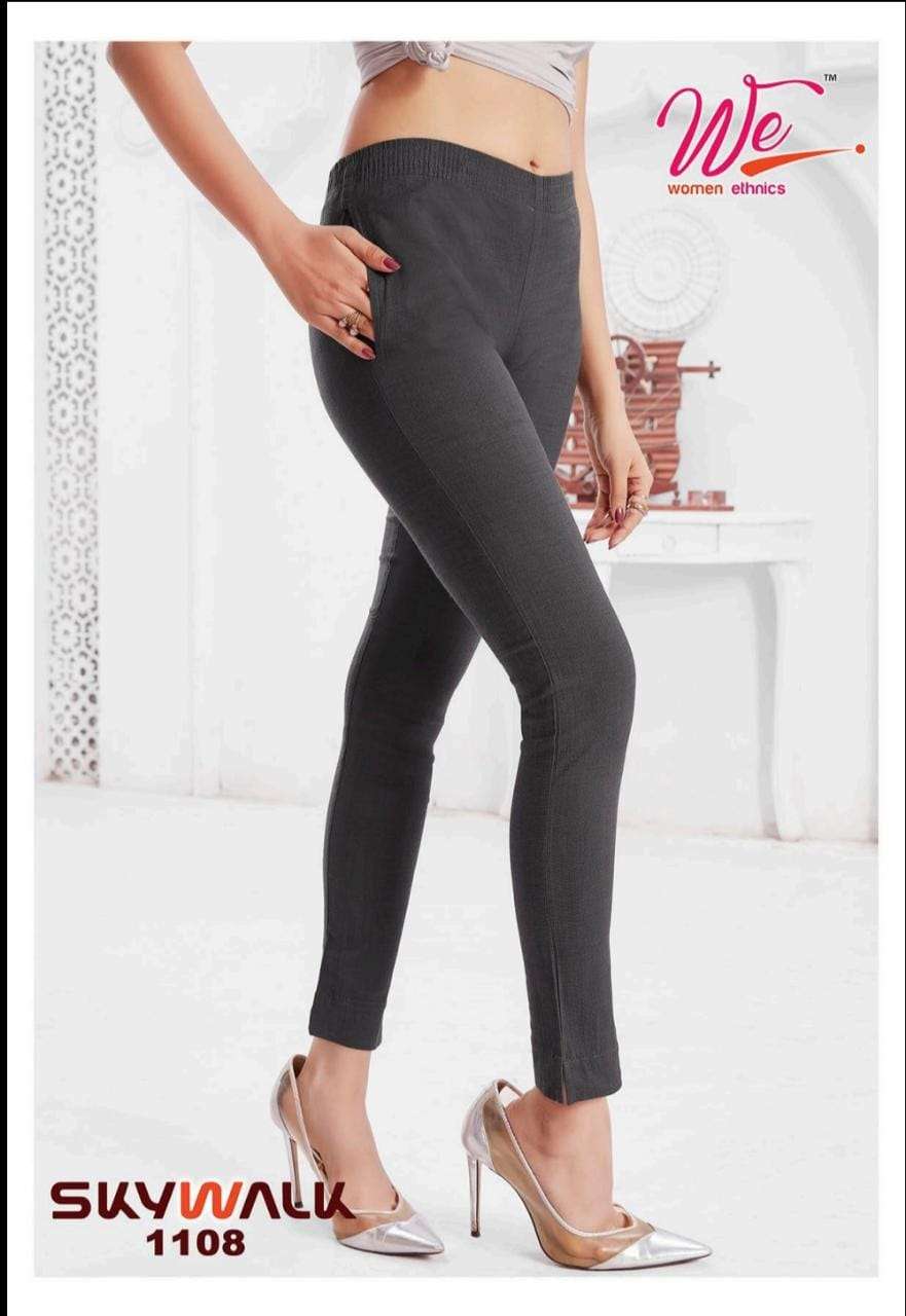 SKYWALK BY WOMEN ETHNICS 1101 TO 1112 SERIES STYLISH FANCY BEAUTIFUL COLORFUL CASUAL WEAR & ETHNIC WEAR SOFT LYCRA JEGGINGS AT WHOLESALE PRICE