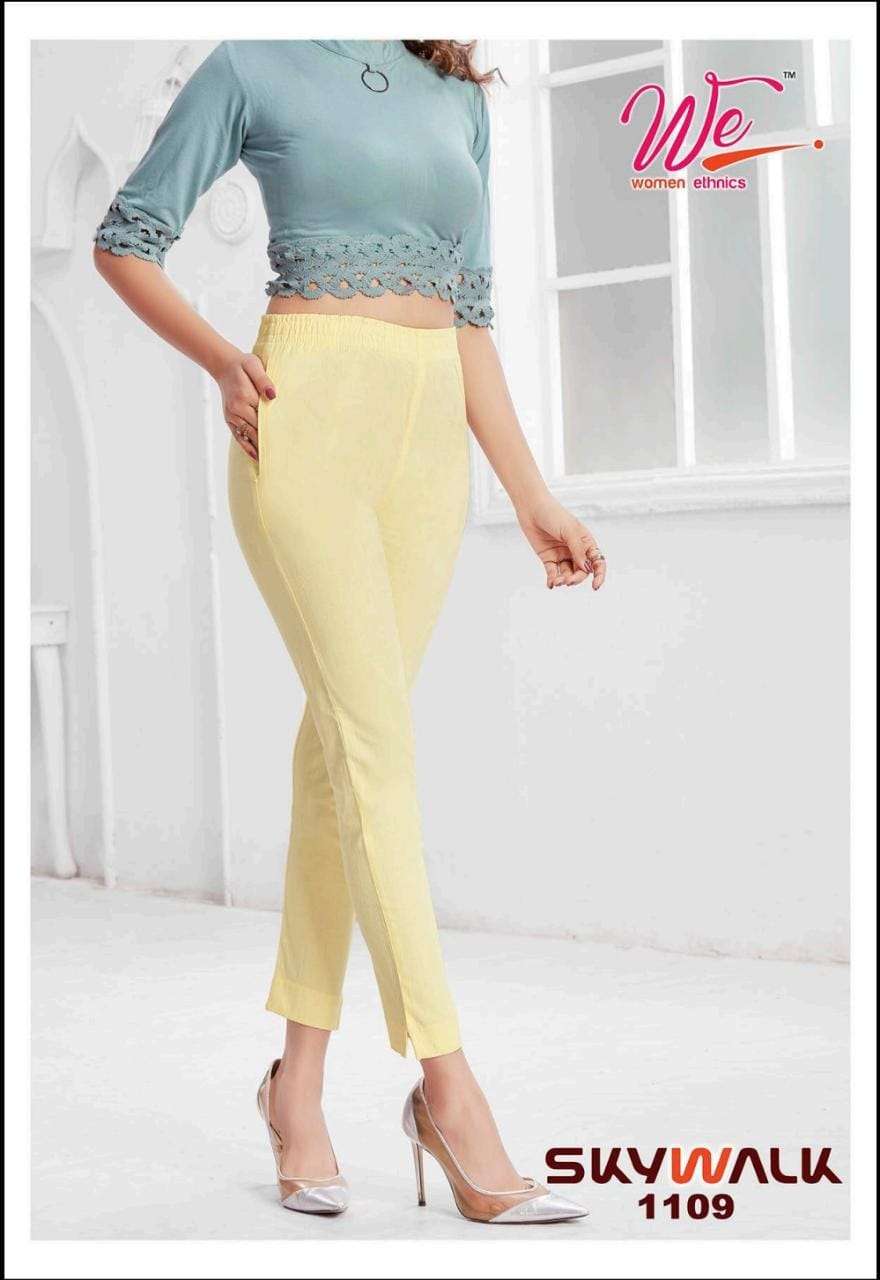 SKYWALK BY WOMEN ETHNICS 1101 TO 1112 SERIES STYLISH FANCY BEAUTIFUL COLORFUL CASUAL WEAR & ETHNIC WEAR SOFT LYCRA JEGGINGS AT WHOLESALE PRICE