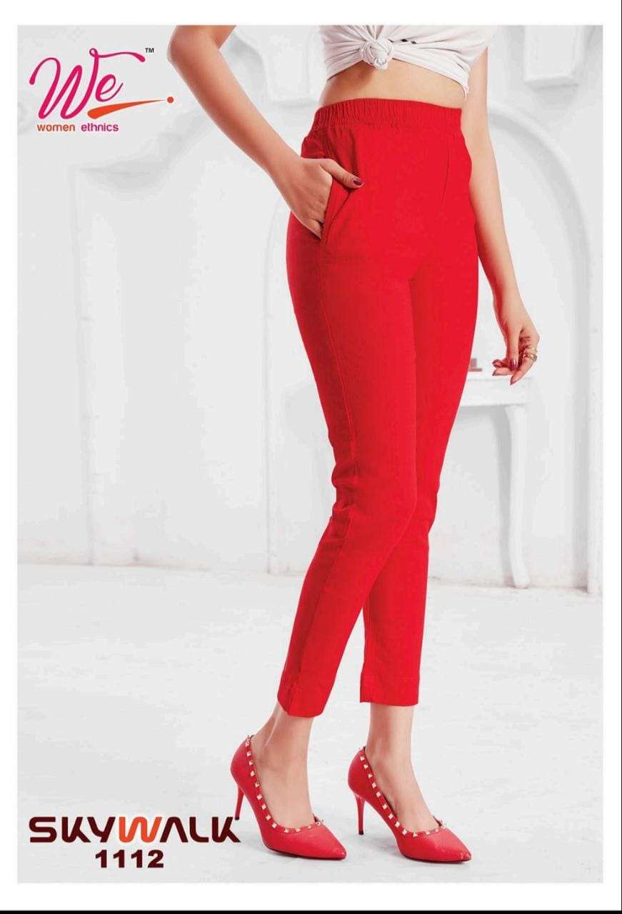 SKYWALK BY WOMEN ETHNICS 1101 TO 1112 SERIES STYLISH FANCY BEAUTIFUL COLORFUL CASUAL WEAR & ETHNIC WEAR SOFT LYCRA JEGGINGS AT WHOLESALE PRICE
