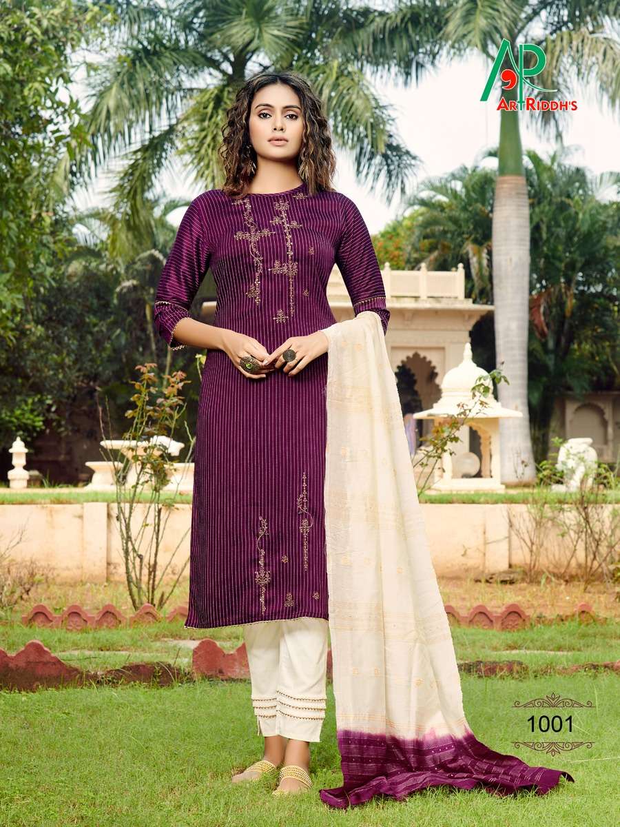 KALAM KARI BY ART RIDDHS 1001 TO 1007 SERIES BEAUTIFUL SUITS COLORFUL STYLISH FANCY CASUAL WEAR & ETHNIC WEAR VISCOSE COTTON DRESSES AT WHOLESALE PRICE