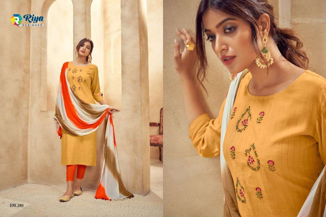 ALICE BY RIYA DESIGNER 2001 TO 2004 SERIES BEAUTIFUL SUITS COLORFUL STYLISH FANCY CASUAL WEAR & ETHNIC WEAR HEAVY RAYON EMBROIDERED DRESSES AT WHOLESALE PRICE