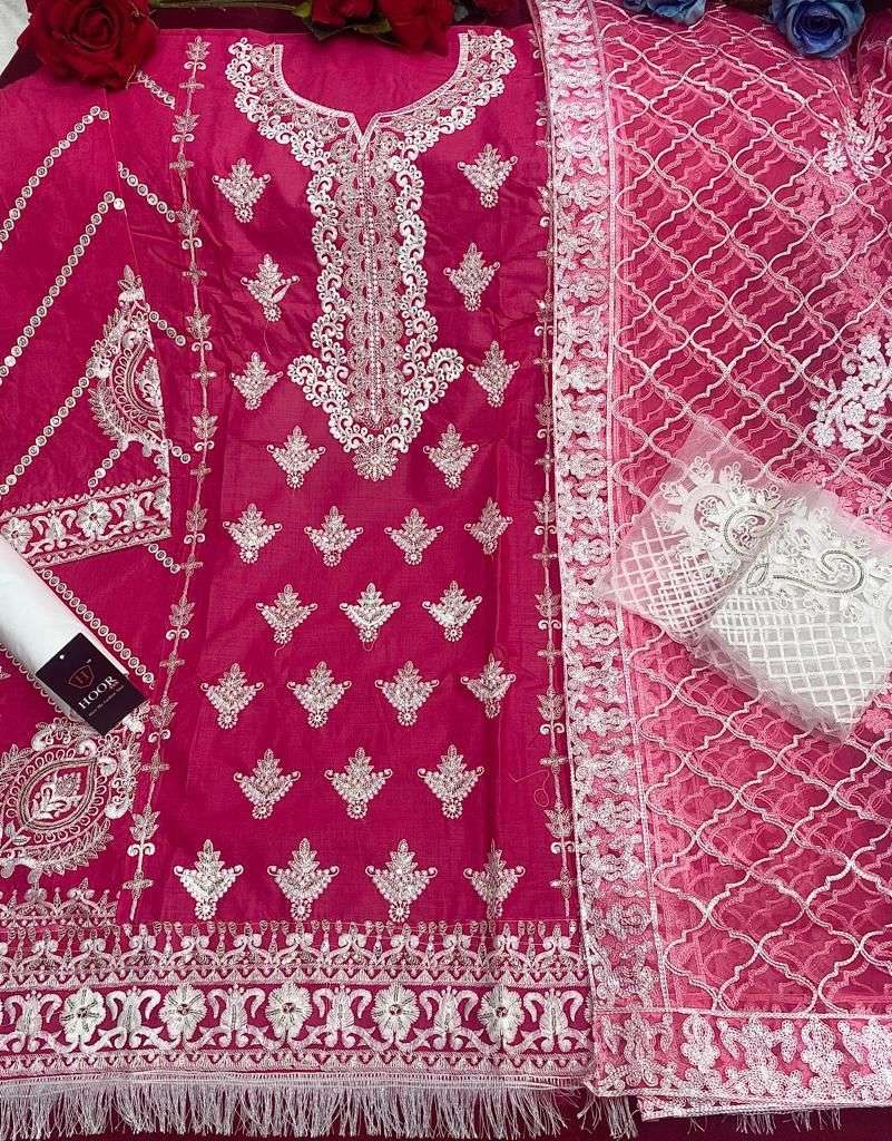 HOOR TEX 21018 COLOURS BY HOOR TEX 21018 TO 21018-E SERIES DESIGNER ANARKALI SUITS COLLECTION BEAUTIFUL STYLISH FANCY COLORFUL PARTY WEAR & OCCASIONAL WEAR HEAVY COTTON EMBROIDERED DRESSES AT WHOLESALE PRICE