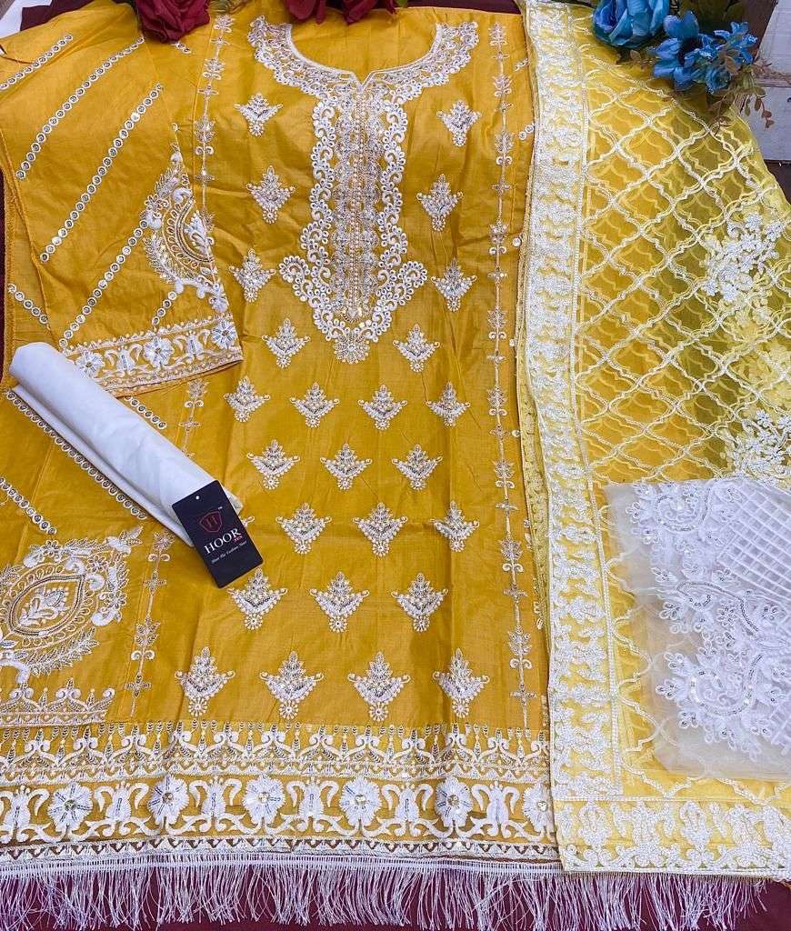 HOOR TEX 21018 COLOURS BY HOOR TEX 21018 TO 21018-E SERIES DESIGNER ANARKALI SUITS COLLECTION BEAUTIFUL STYLISH FANCY COLORFUL PARTY WEAR & OCCASIONAL WEAR HEAVY COTTON EMBROIDERED DRESSES AT WHOLESALE PRICE