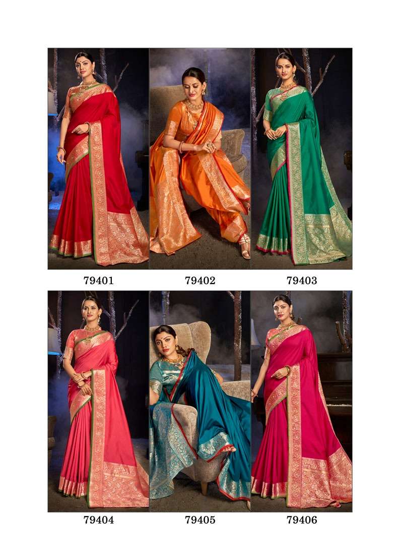 SONY SILK BY LIFESTYLE 79401 TO 79406 SERIES INDIAN TRADITIONAL WEAR COLLECTION BEAUTIFUL STYLISH FANCY COLORFUL PARTY WEAR & OCCASIONAL WEAR LICHI SILK SAREES AT WHOLESALE PRICE
