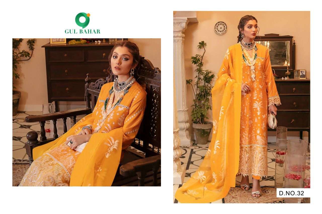 AFROZ BY GUL BAHAR 31 TO 34 SERIES BEAUTIFUL PAKISTANI SUITS COLORFUL STYLISH FANCY CASUAL WEAR & ETHNIC WEAR HEAVY FAUX GEORGETTE DRESSES AT WHOLESALE PRICE