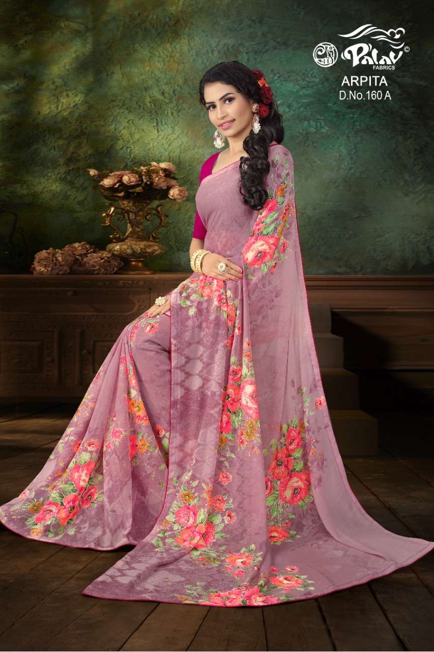 ARPITA BY PALAV 160-A TO 160-D SERIES INDIAN TRADITIONAL WEAR COLLECTION BEAUTIFUL STYLISH FANCY COLORFUL PARTY WEAR & OCCASIONAL WEAR FANCY SAREES AT WHOLESALE PRICE