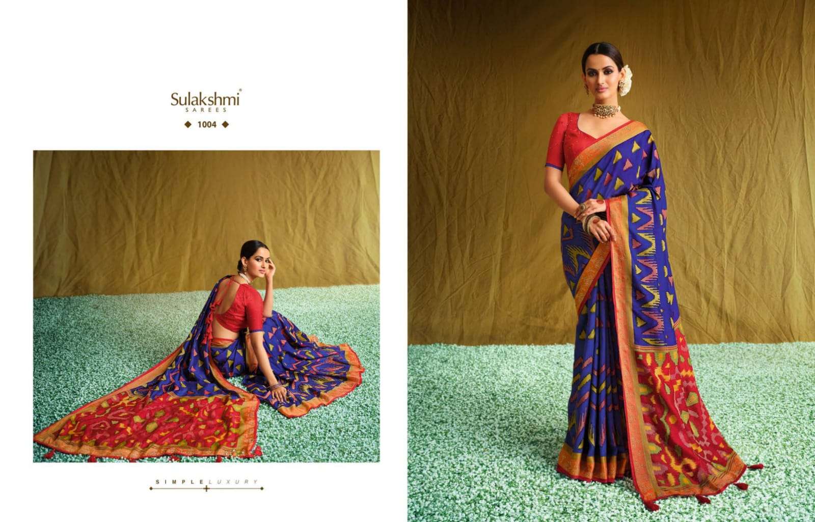 DEVIKA BY SULAKSHMI 1001 TO 1012 SERIES INDIAN TRADITIONAL WEAR COLLECTION BEAUTIFUL STYLISH FANCY COLORFUL PARTY WEAR & OCCASIONAL WEAR VISCOSE BRASSO SAREES AT WHOLESALE PRICE