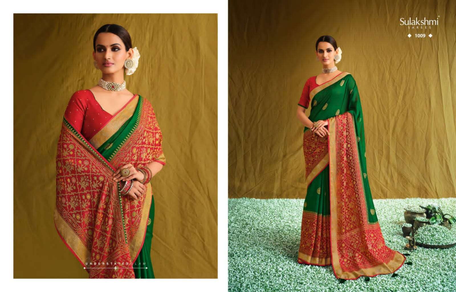 DEVIKA BY SULAKSHMI 1001 TO 1012 SERIES INDIAN TRADITIONAL WEAR COLLECTION BEAUTIFUL STYLISH FANCY COLORFUL PARTY WEAR & OCCASIONAL WEAR VISCOSE BRASSO SAREES AT WHOLESALE PRICE