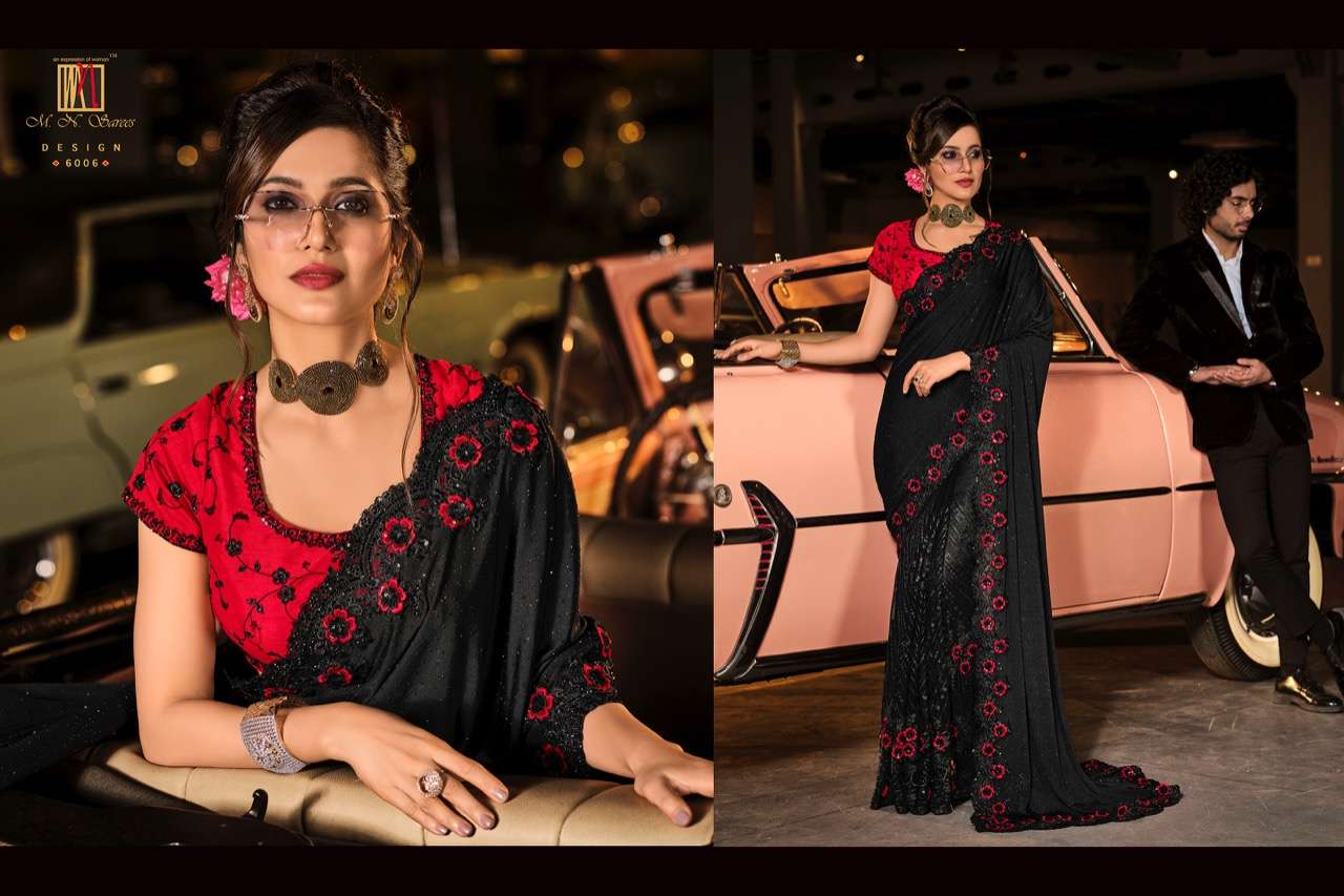 SWAROVSKI VOL-3 BY M N SAREES 6001 TO 6015 SERIES INDIAN TRADITIONAL WEAR COLLECTION BEAUTIFUL STYLISH FANCY COLORFUL PARTY WEAR & OCCASIONAL WEAR NET SAREES AT WHOLESALE PRICE