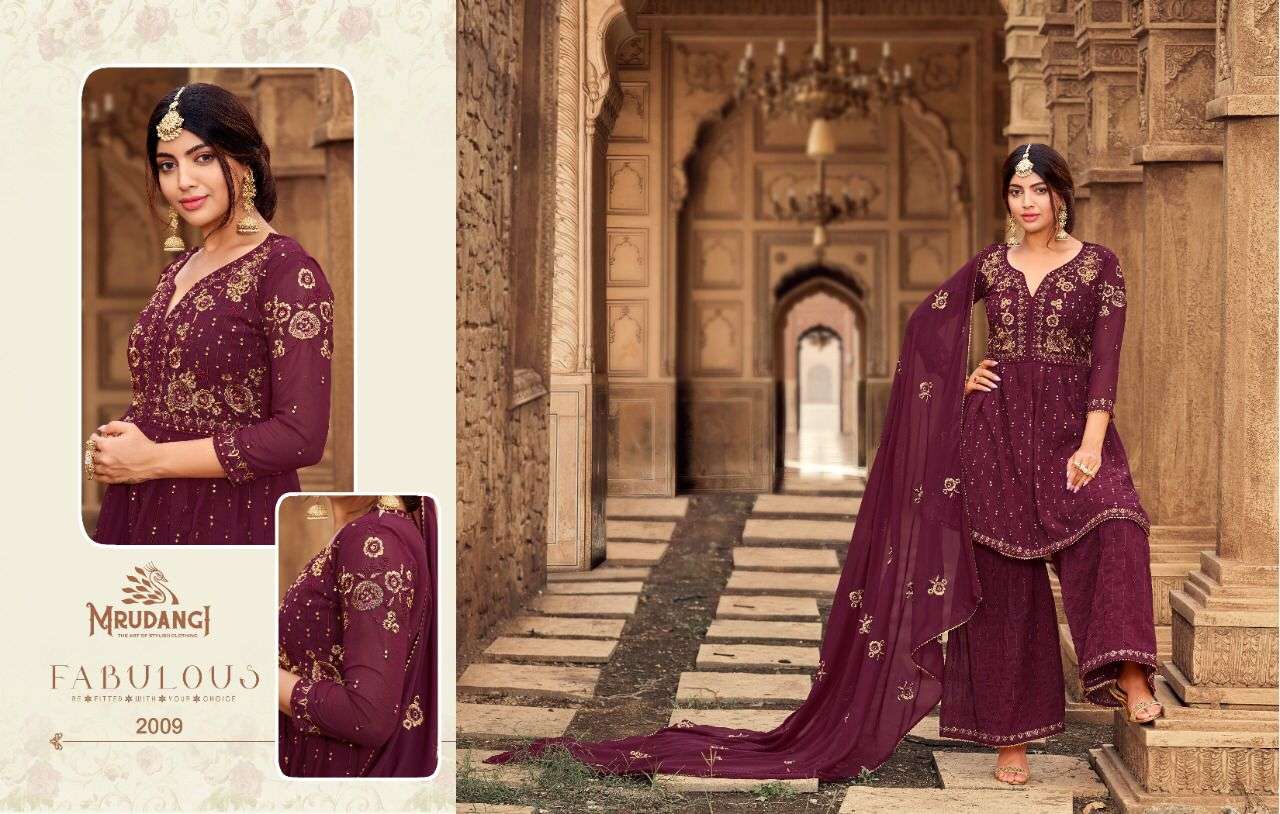 Gulabo By Mrudangi 2009 To 2013 Series Beautiful Festive Suits Colorful Stylish Fancy Casual Wear & Ethnic Wear Chinnon Embroidered Dresses At Wholesale Price